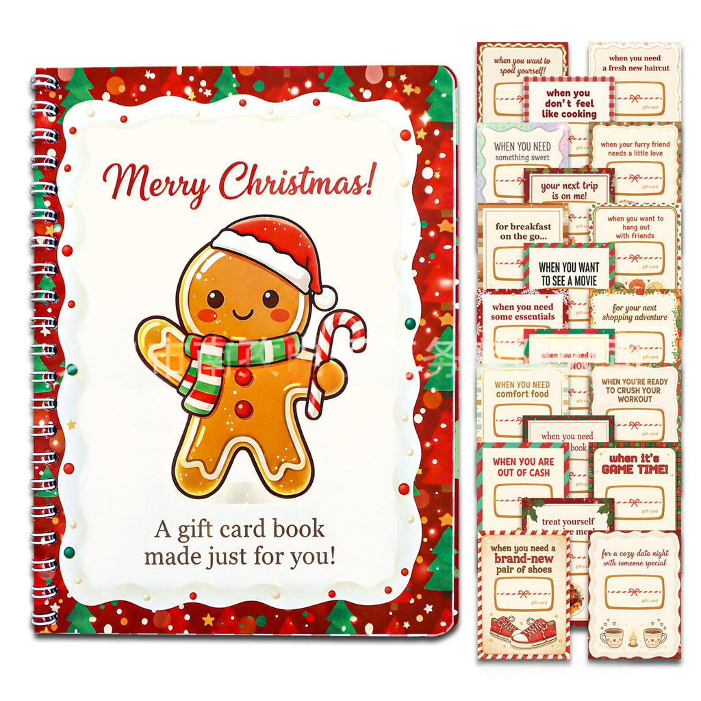 Christmas Gingerbread Gift Card Holder Book