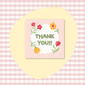 50 PcsPack Square Simple Thank-you Card Coated Paper Business Cards