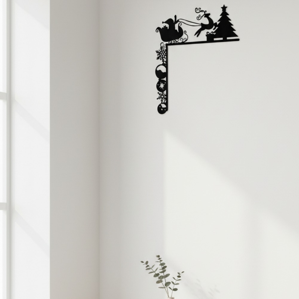 CIFbuy Removable Christmas Sleigh Wall Decals Festive