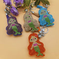 Rhinestone Mermaid Keychain Charm