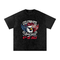 Snow Washed Oversized Cotton T-Shirt