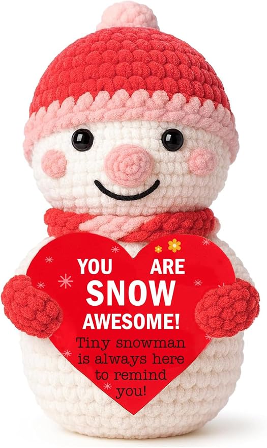 Mini Crochet Snowman Decor