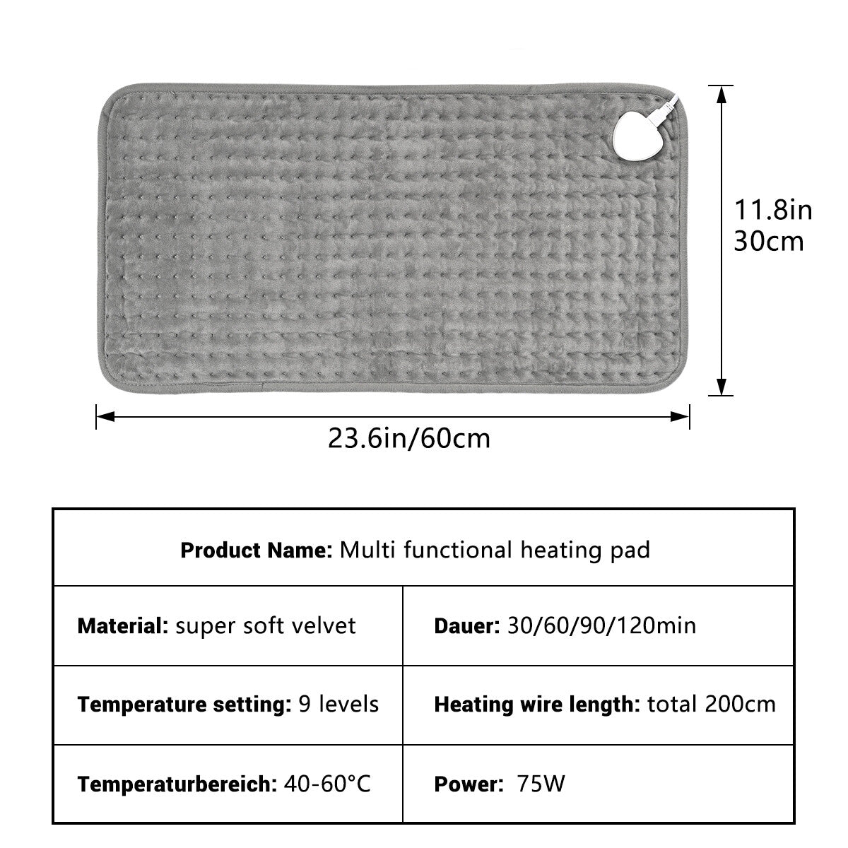Therapeutic Electric Back Heat Pad Wrap