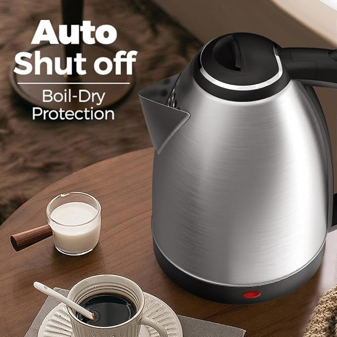 1.8L Electric Kettle 1500W Stainless Steel Cordless Jug Overheat Protection UK