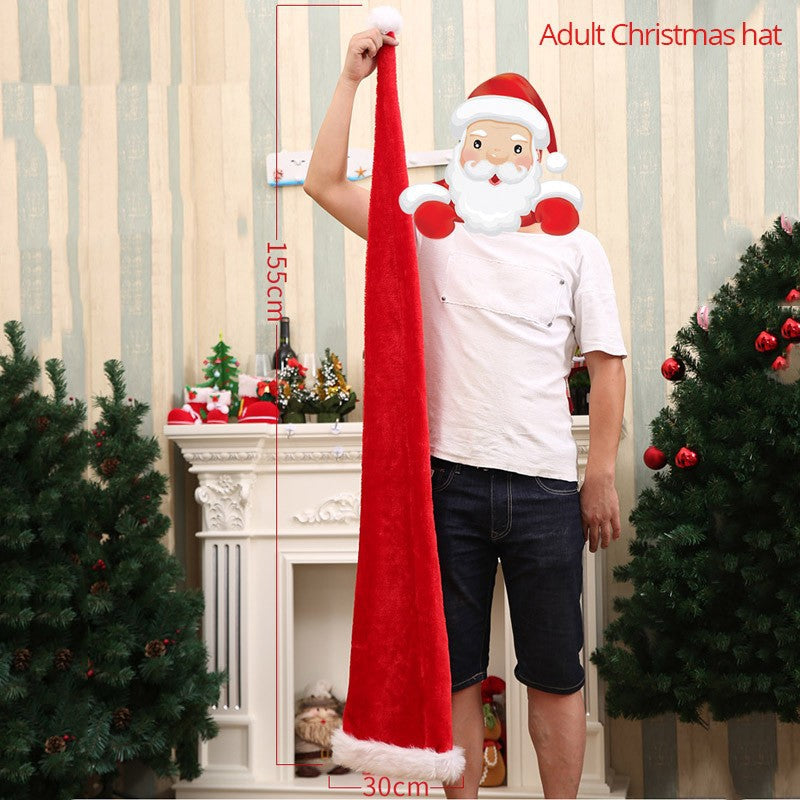 Kids' Long Plush Santa Hat