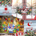 16.5-Inch Pre-Lit Christmas Wreath With Built-In 6-Hour On