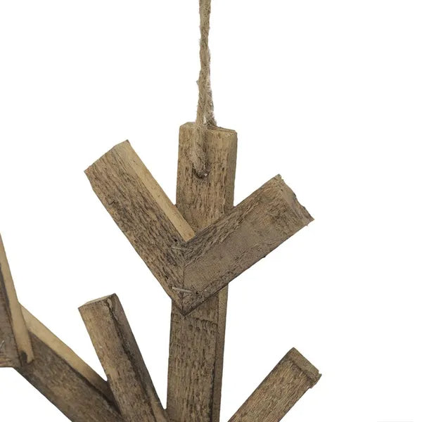 17.7inch X 17.7inch Large Fir Wood Snowflake Ornaments