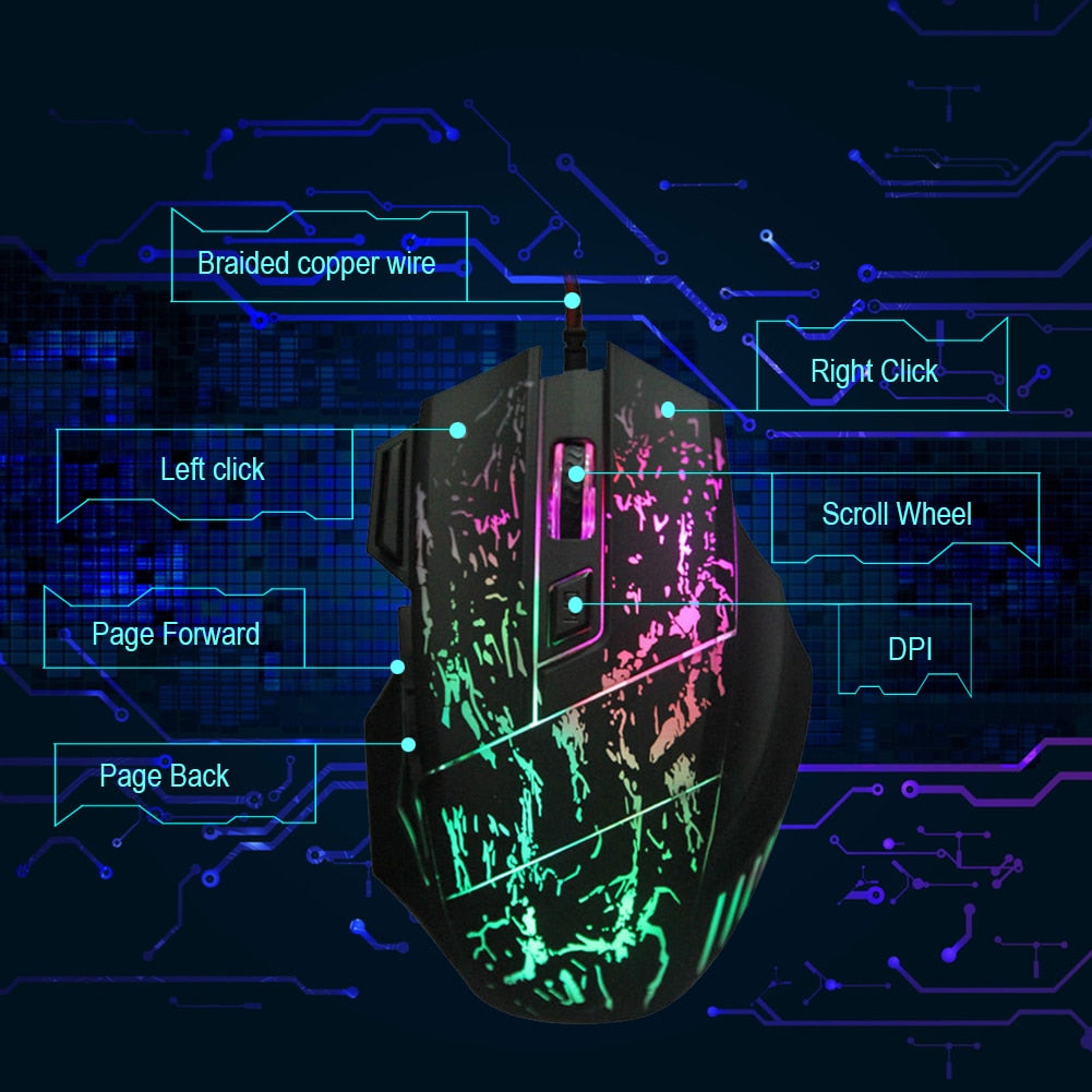 RGB Wired Computer Gaming Mouse