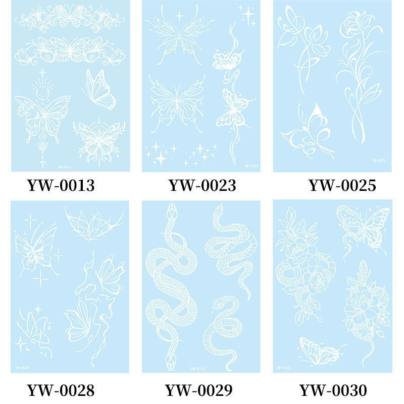 Glow In The Dark Henna Tattoo Stickers  Intricate Lace Hand & Arm Designs For Halloween Christmas Parties  Light Up Your Party