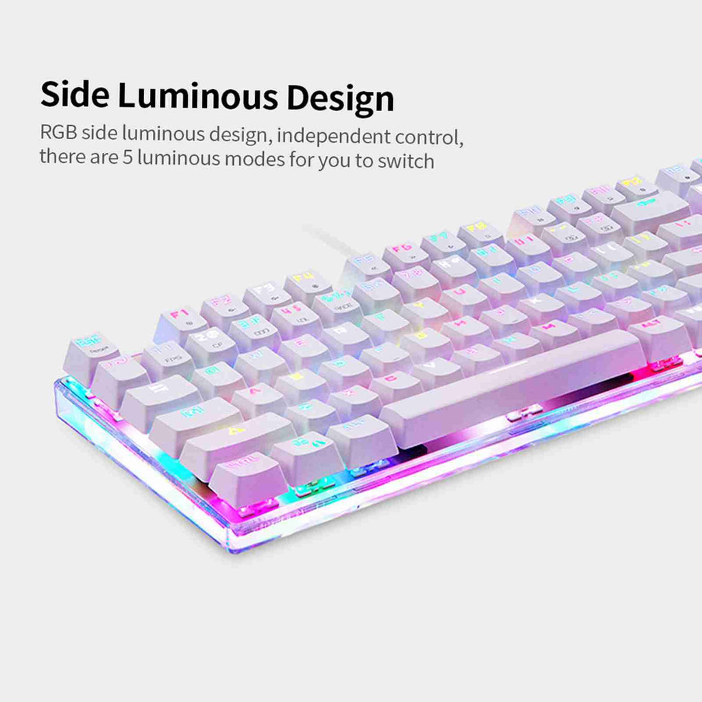 USB Wired Mechanical Keyboard RGB Backlight PC Gaming Keyboard