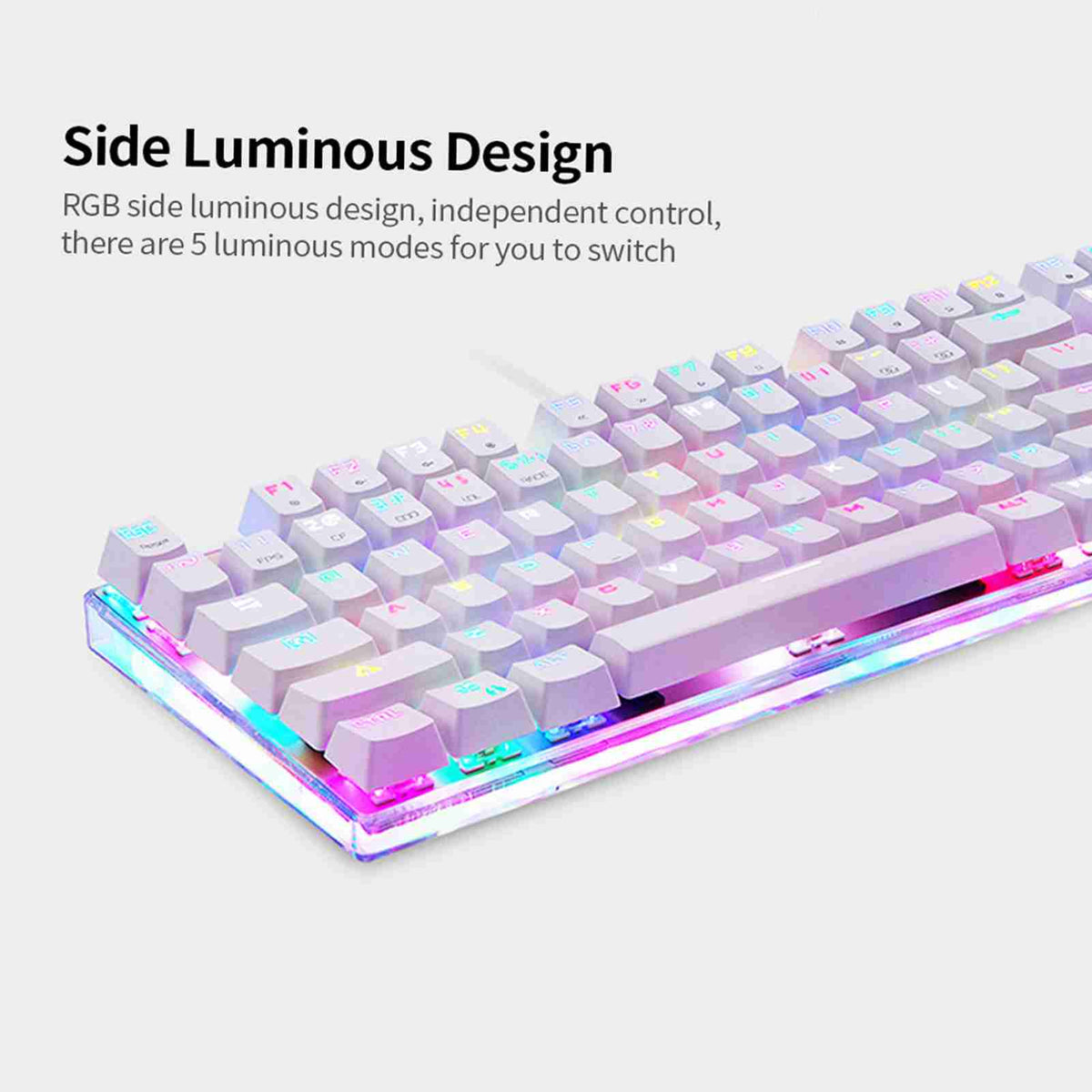 USB Wired Mechanical Keyboard RGB Backlight PC Gaming Keyboard
