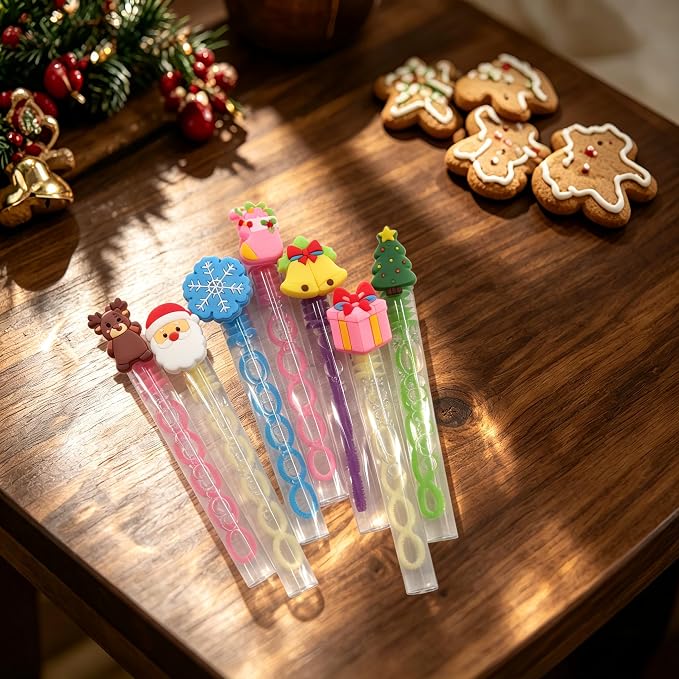 24-Pack Mini Christmas Bubble Wands