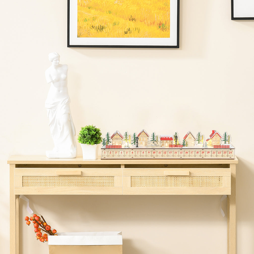 LED Christmas Advent Calendar with 24 Drawers