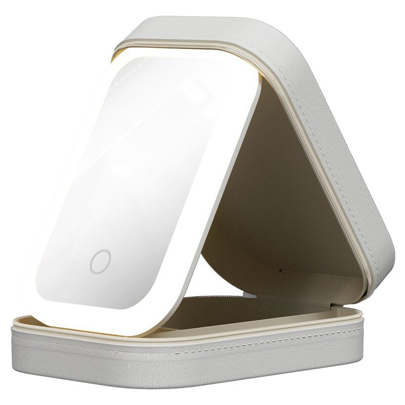 LED Mirror Travel Makeup Storage Box