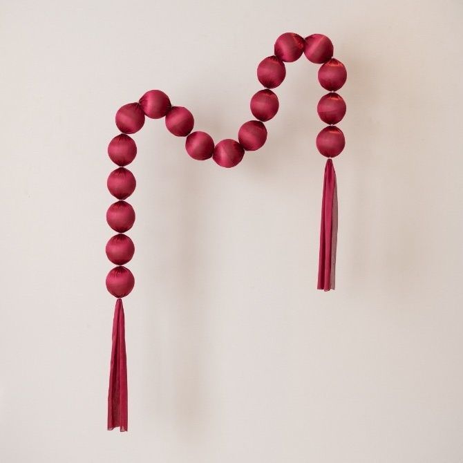 Fabric Ball Garland Party Backdrop
