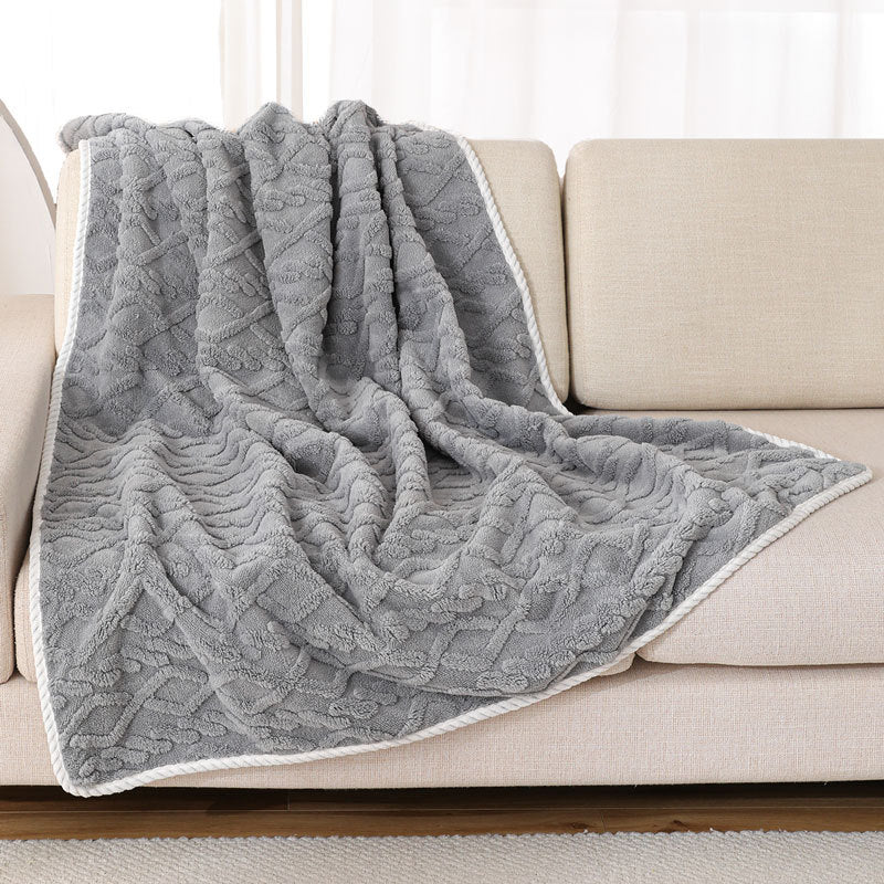 Pet Plush Blanket Thick Warm Waterproof Machine Washable Soft Cozy Winter Dog Cat Bed Throw Blanket Sleeping Quilt Pet Supplies