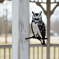 Metal Owl on Branch Silhouette Decor
