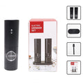 2x Electric Salt And Pepper Grinder LED Auto Mill Shaker Adjustable Coarseness