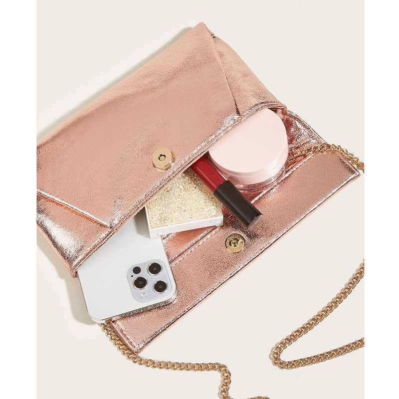 Women's Metallic Evening Clutch Bag