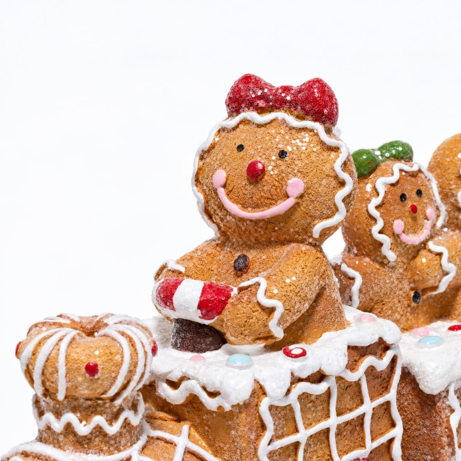 9.25-Inch Gingerbread Train Christmas Figurine