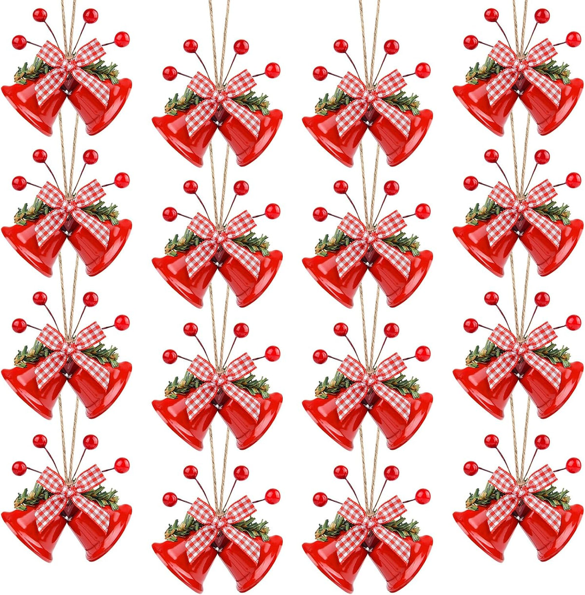 Christmas Bell Ornaments - 12 Pack