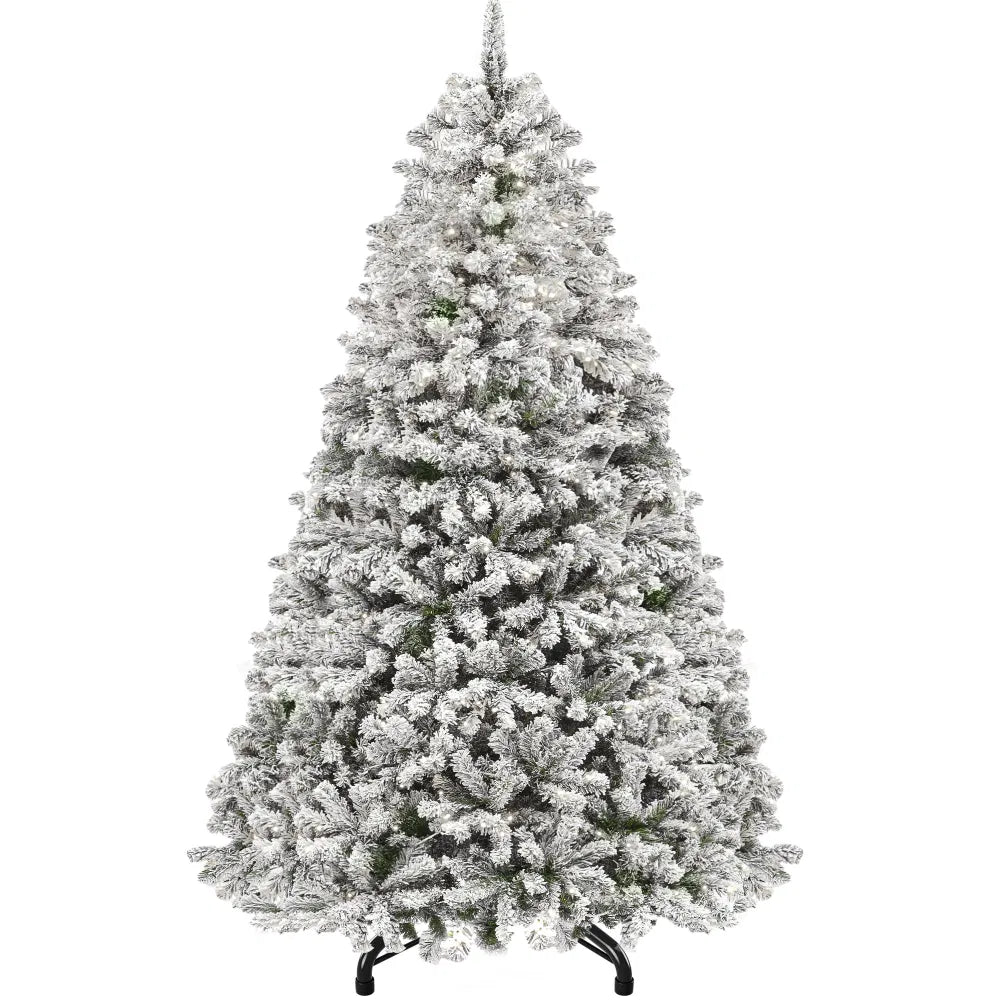 6ft Snow Flocked Artificial Christmas Tree with 250 Lights