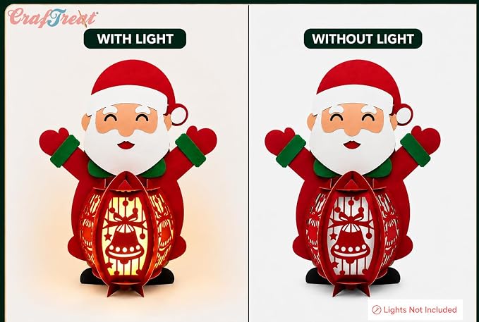 Santa Paper Lantern DIY Christmas Craft Kit