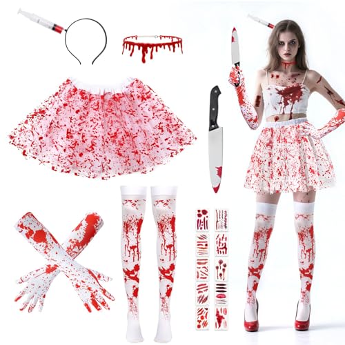 16 Pcs Halloween Tutu Skirt Costume Accessories Set, Halloween Party