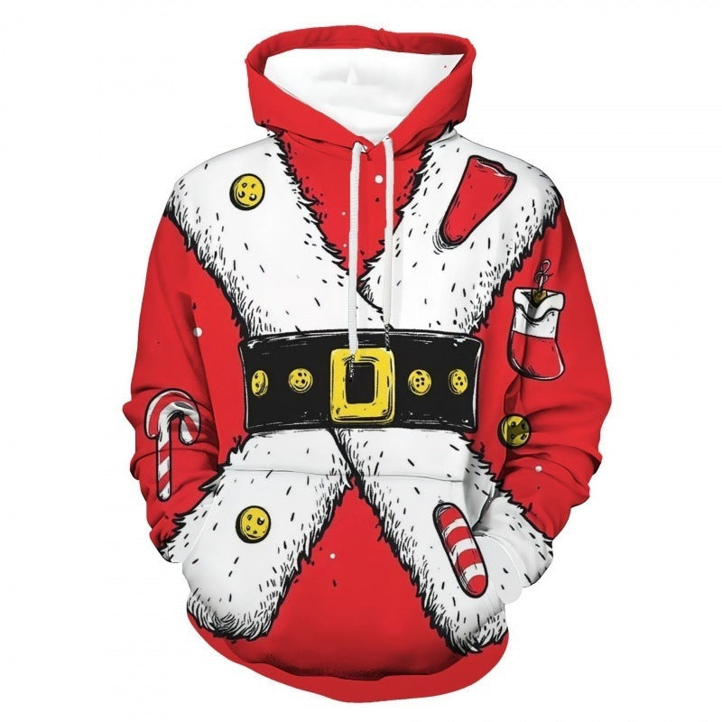 Men's Christmas 3D Print Hoodie - Long Sleeve