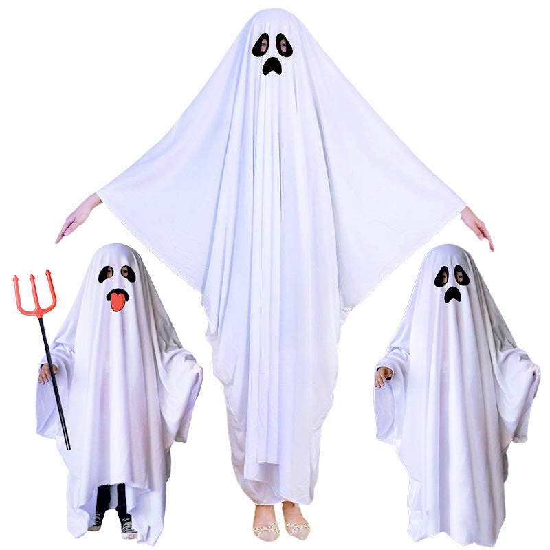 Halloween Party White Costume Ghost Cloak Robe