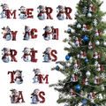 14 Pcs Christmas Snowman Ornaments Decorations Cute Snowman With Red