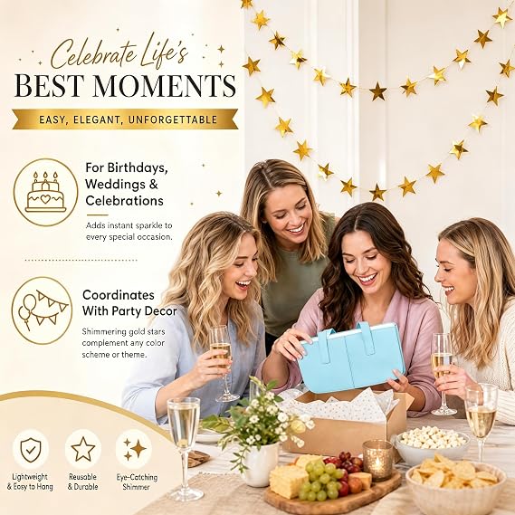 Reflective Star Garland, 4 m