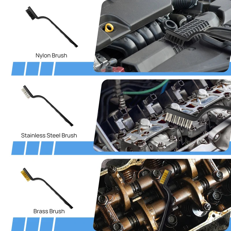 Car Detailing Brush Set, Kit, Brushes, Cleaning Windshield Tool, Professional Care Kit - Wash For Interior Exterior Wheels