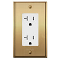 Gold-Tone Brass Double Gfci Outlet Cover Plate
