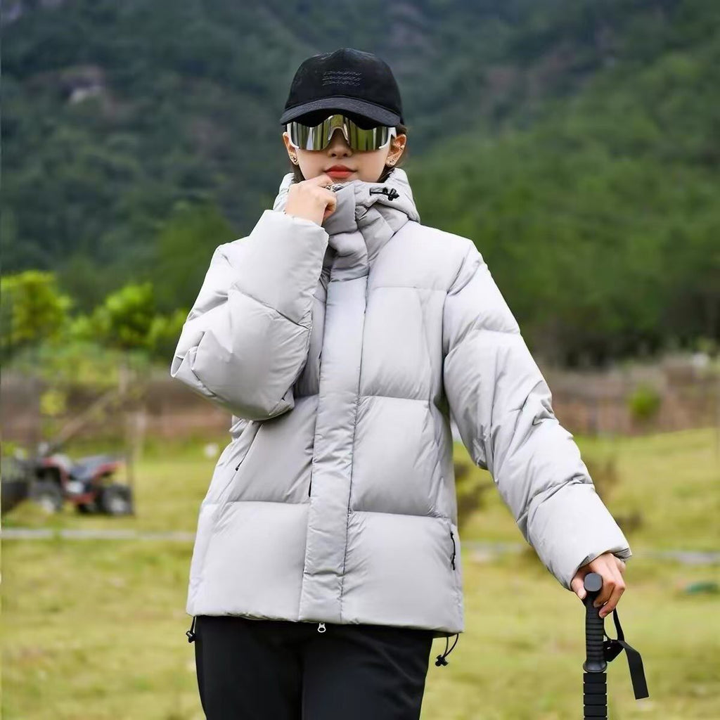 Unisex White Duck Down Puffer Jacket