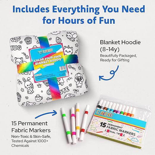 Color-Your-Own Hoodie Blanket