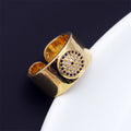Colorful Evil Eye Adjustable Open Ring