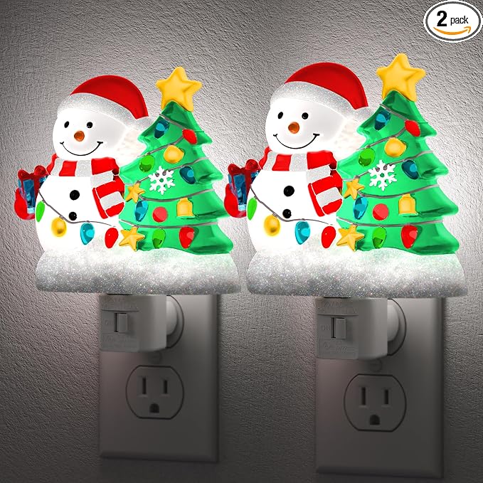 Snowman Christmas Tree Night Light