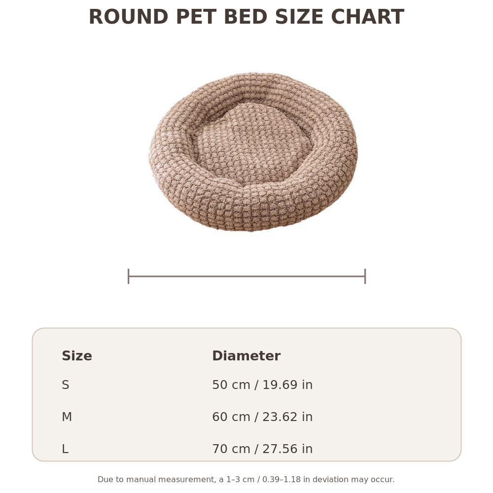 Round Winter Pet House Bed for Dogs and Cats