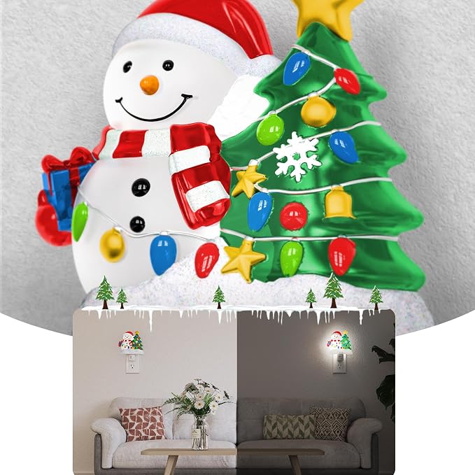 Snowman Christmas Tree Night Light