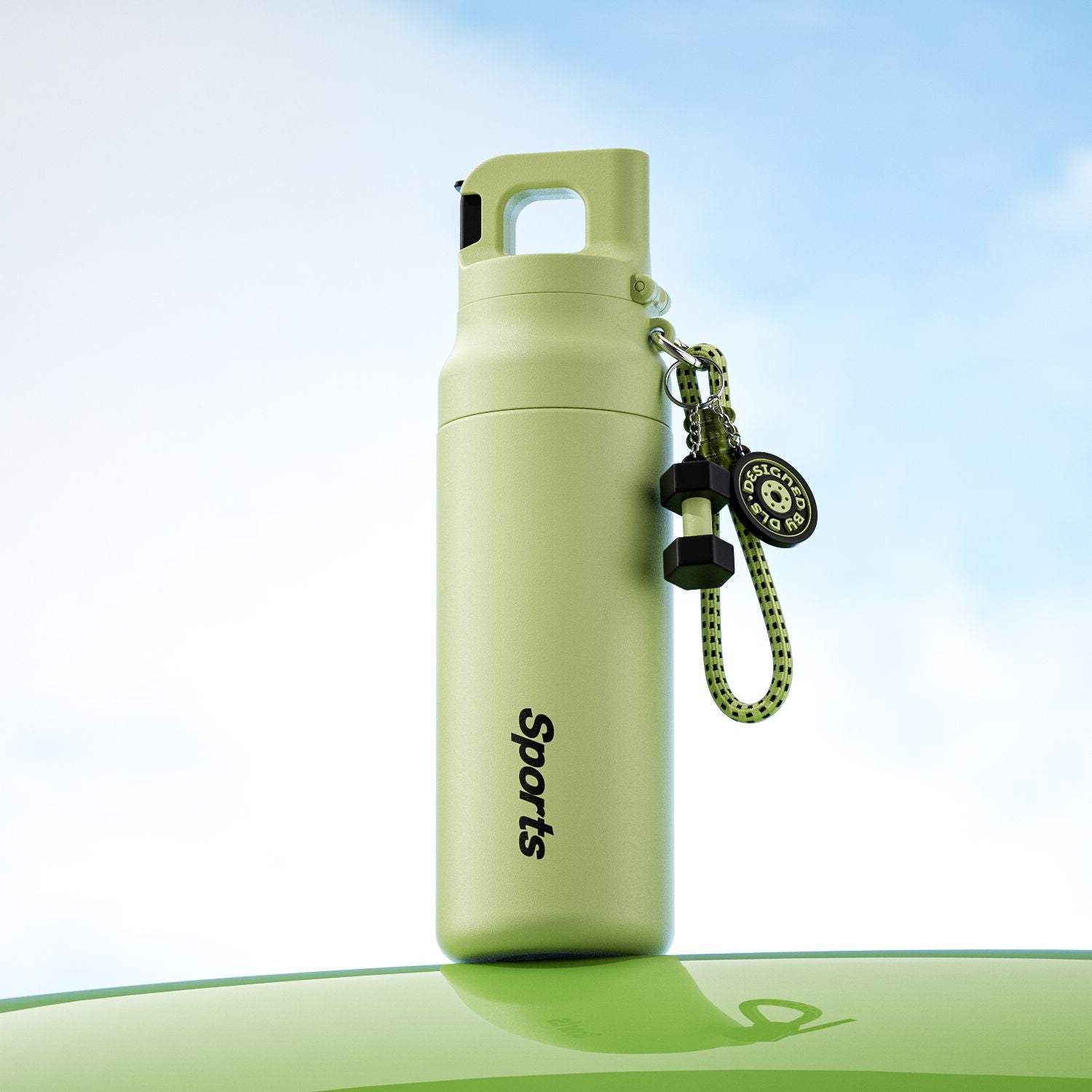 One-click Quick Opening For A Summer Cooling Sports Water Bottle