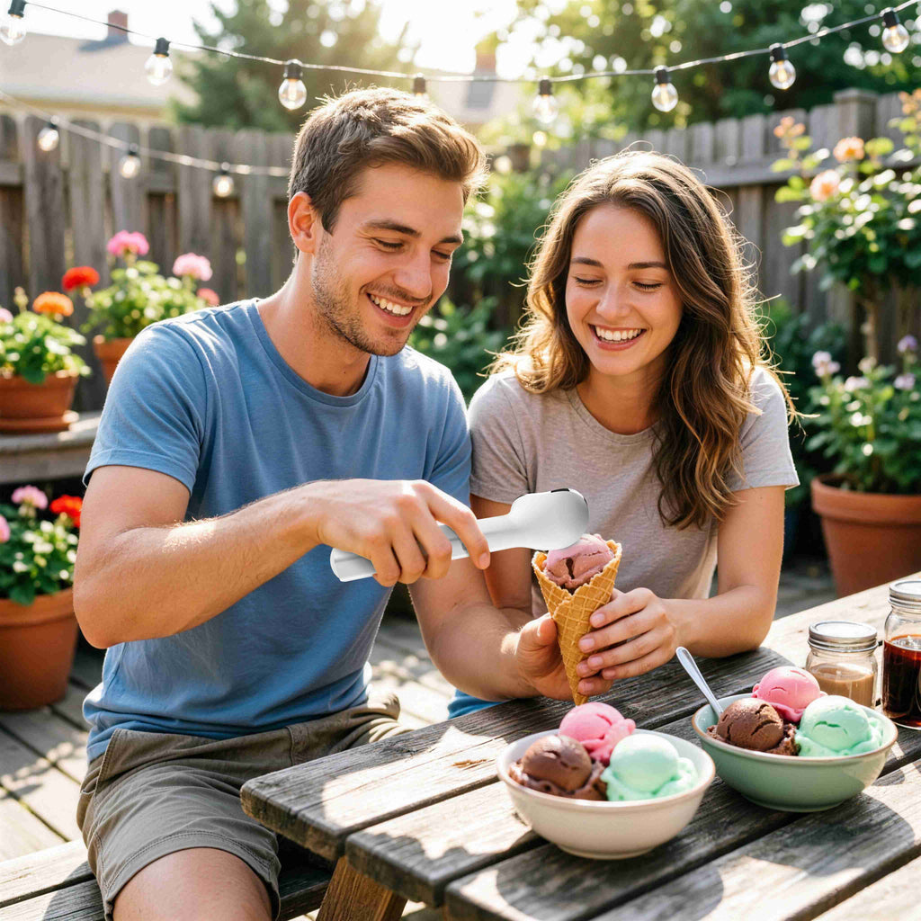 1Set Heated Ice Cream Scoop Rechargeable Electric Ice Cream Scooper IP66 Waterproof 45S Fast Heating  5Min Auto Shutoff For Hard Ice Cream Gelato Yogurt