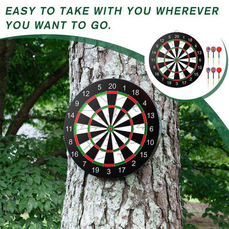 Professional Flocked Dartboard with Darts