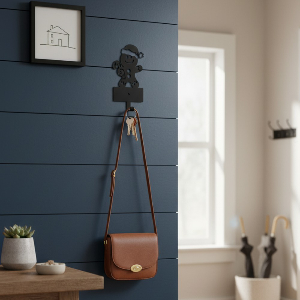 Gingerbread Man 5-Hook Wall Key Holder