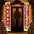 Christmas Decorations Lighted Banner For Door, Snowman&Santa