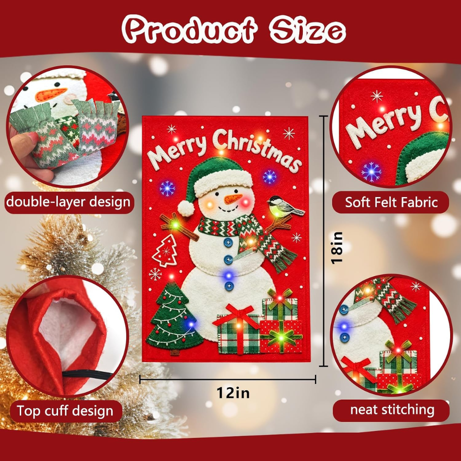 Christmas Red Snowman Garden Flag Decor, 12x18 In