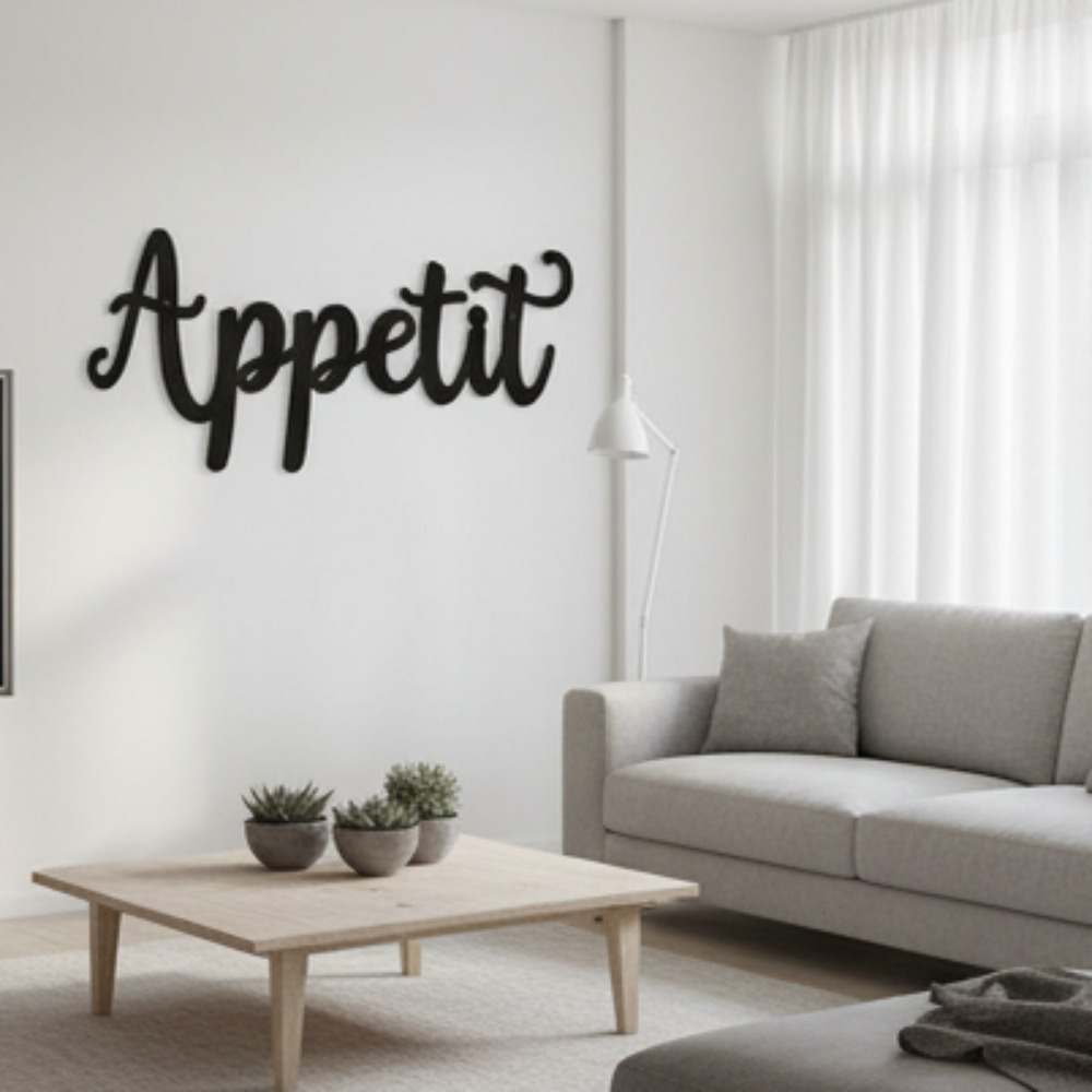 "Appetit" Script Metal Kitchen Wall Art
