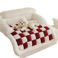 Pet Chessboard Grid Kennel Pad Autumn And Winter Warm Square