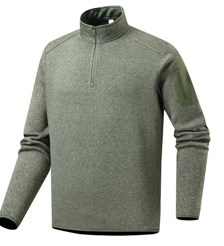 Men's Quarter-Zip Knit Fleece Pullover