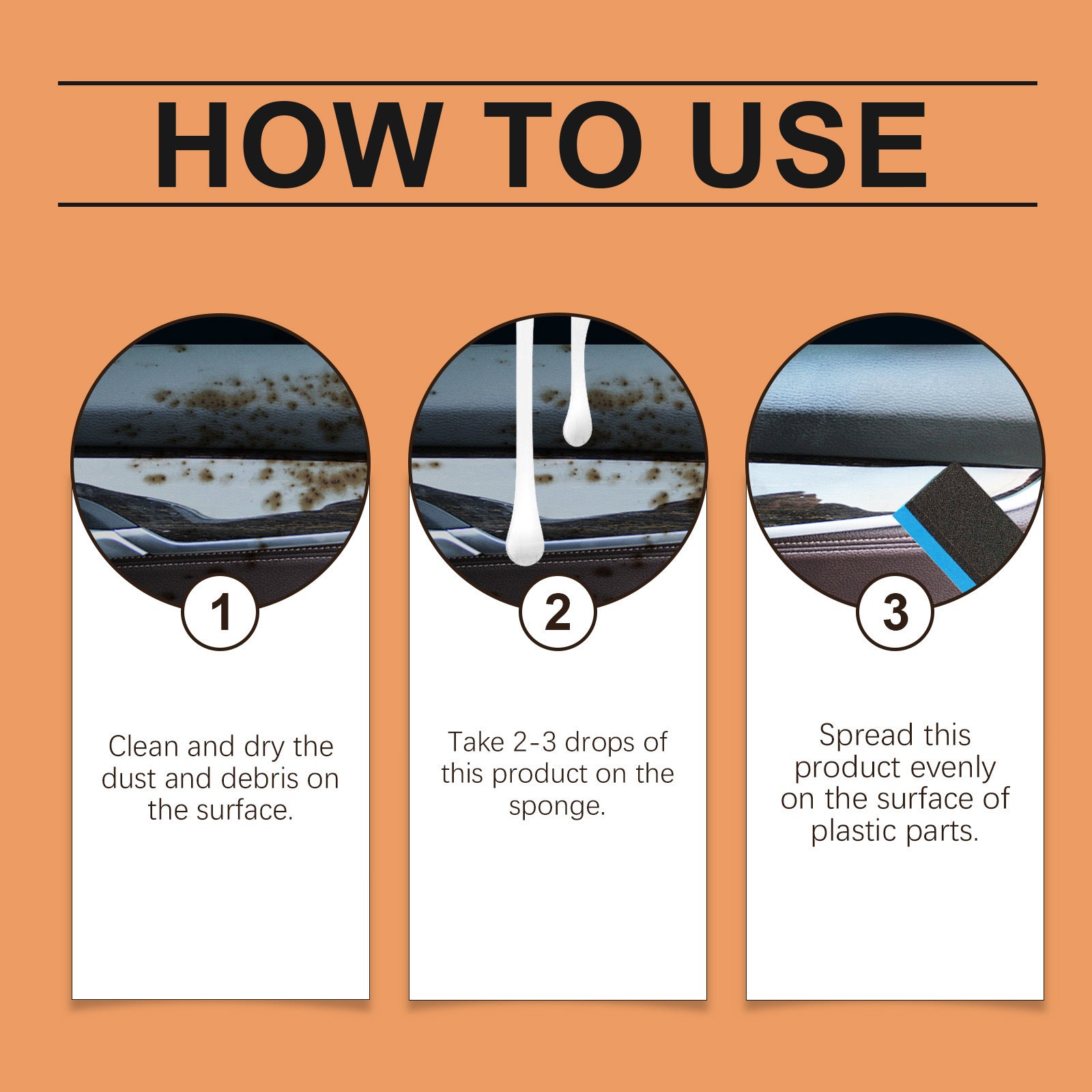 Homonth Automotive Plastic Refurbishing Agent, Interior Accessory Stain Cleaner, Plastic Refurbishing Agent